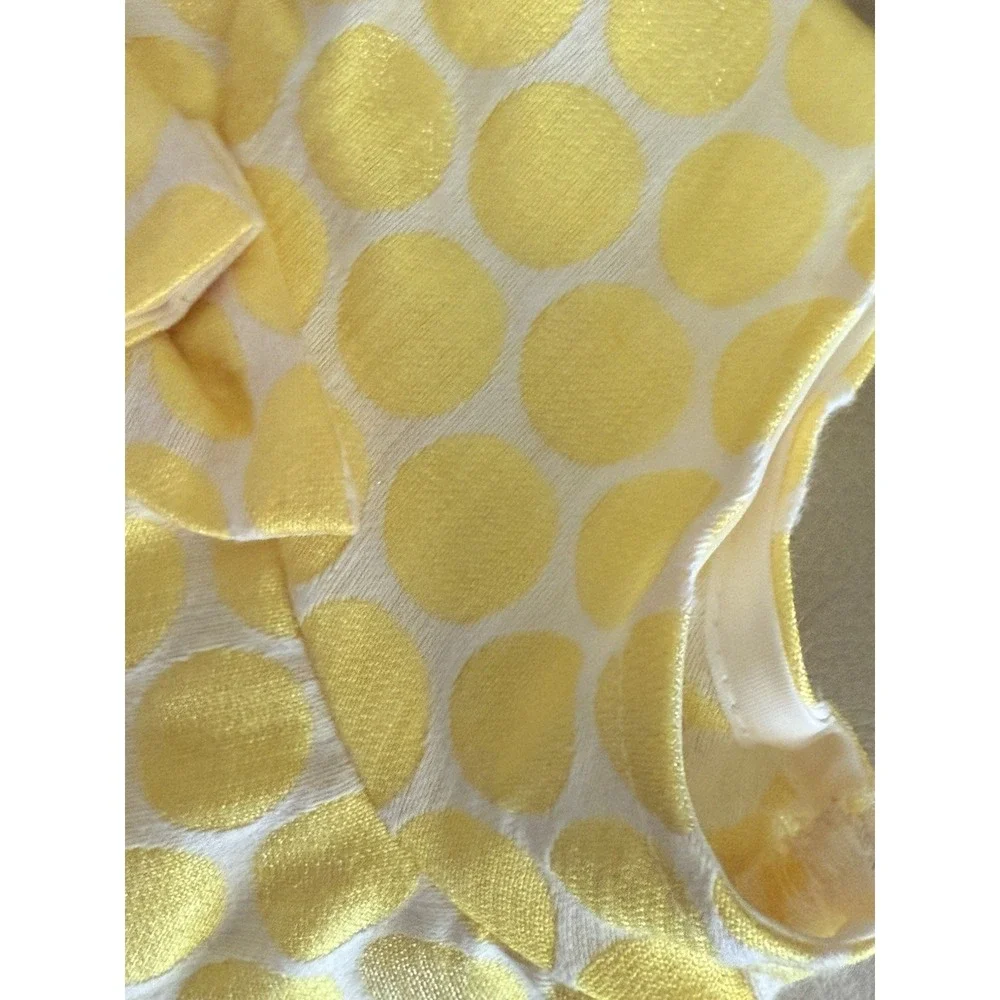 Gymboree Marina Party Line Sunshine Yellow Jacquard‎ Dot Dress 2015 Girls Sz 5